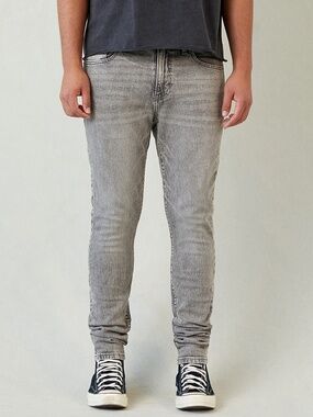 PacSun Bryce Stacked Skinny Stretch Grey Jeans 28X30